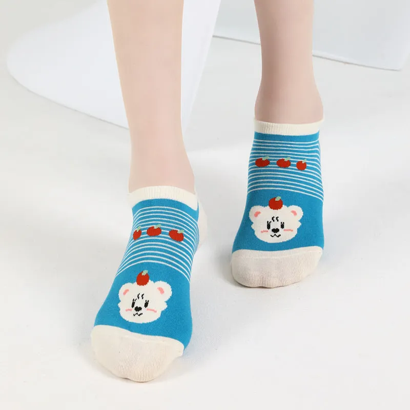 Beligogo 5 Adorable & Comfy Bear Ankle Socks for Summer