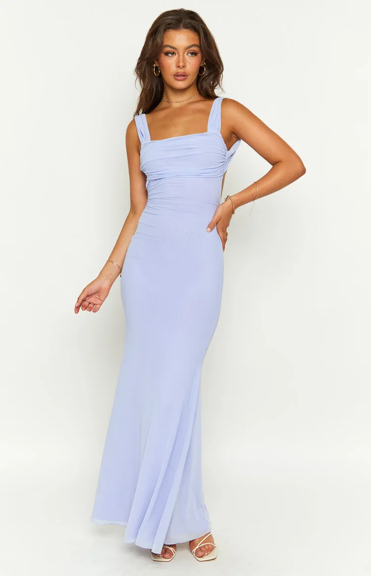 Beverley Lilac Mesh Maxi Dress