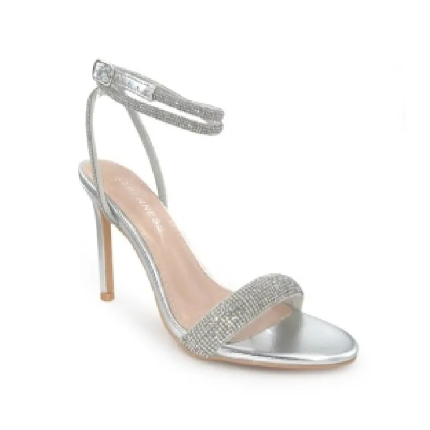 ELEANOR Silver Metallic Faux Leather