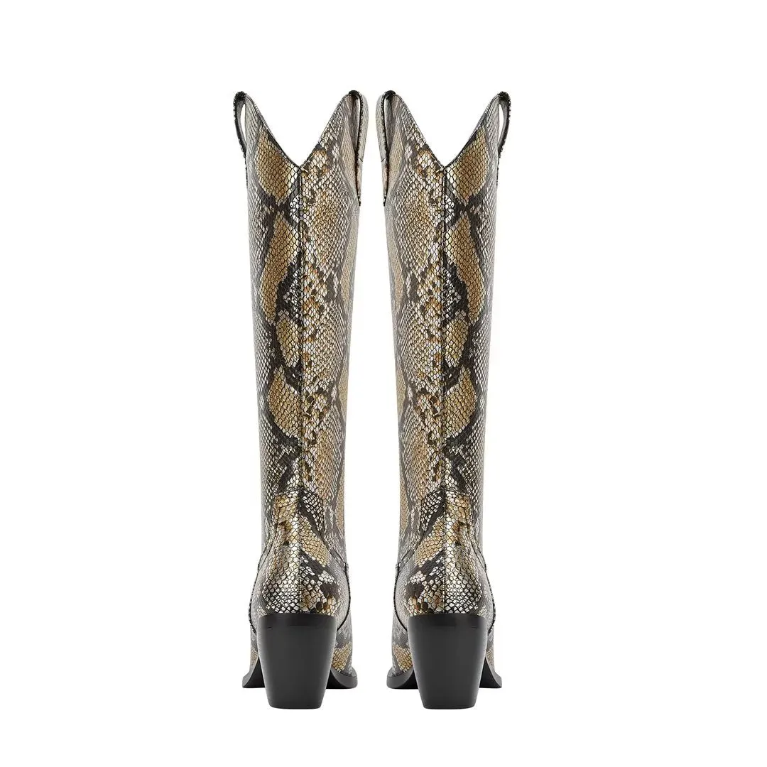 Elegant Crystal Pointed Toe Stiletto Heel Boots