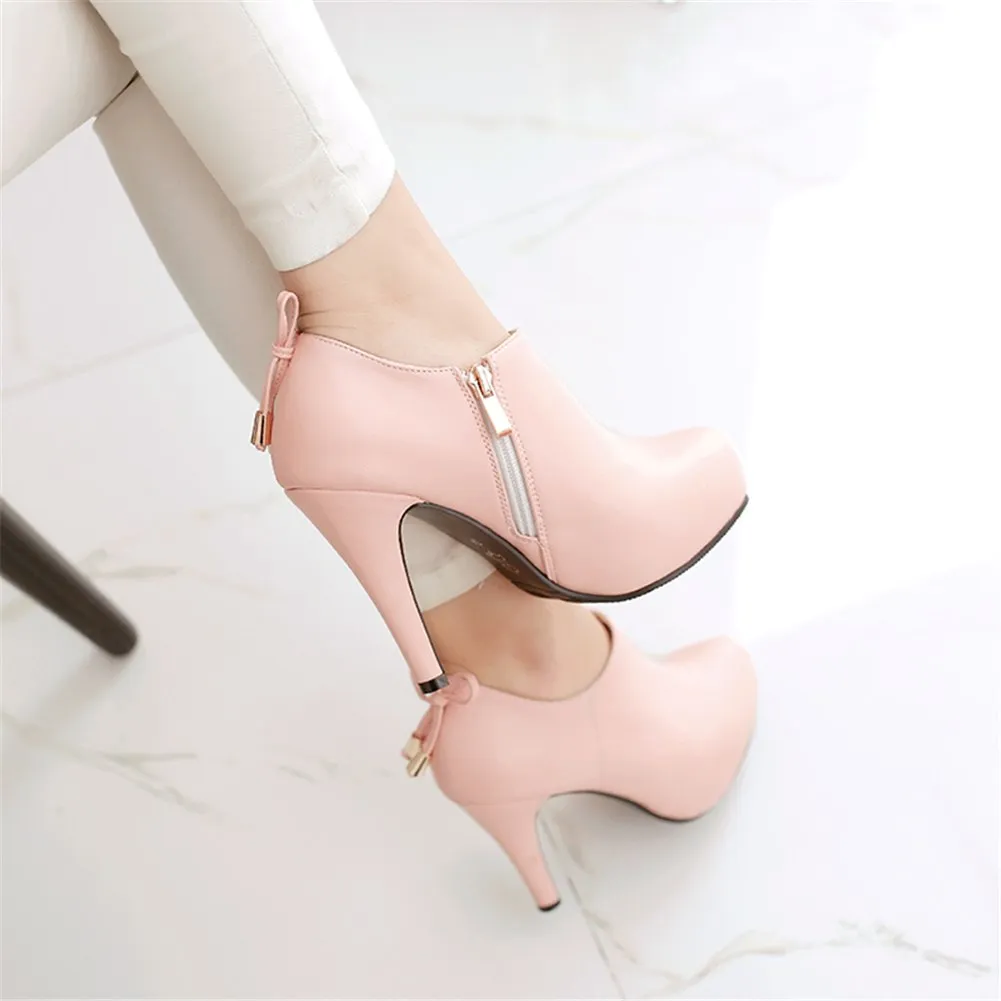 Elegant Thin High Heels Pointed Ankle Boots