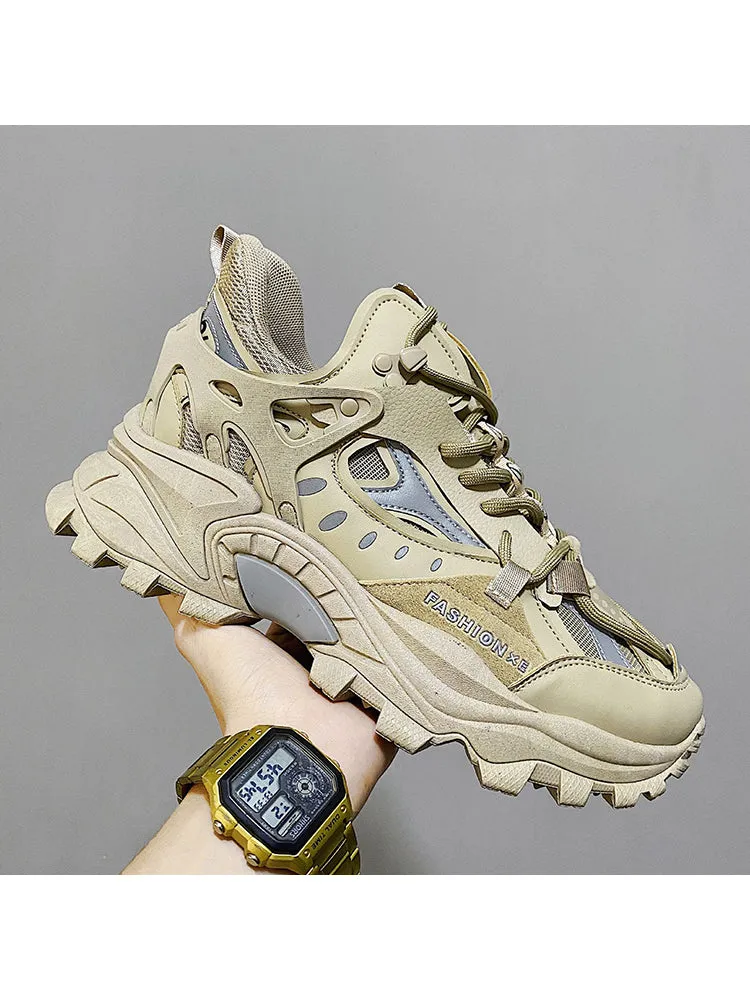 Fashion Solid Color Thick Sole Street Wear Retro Clunky Sneakers