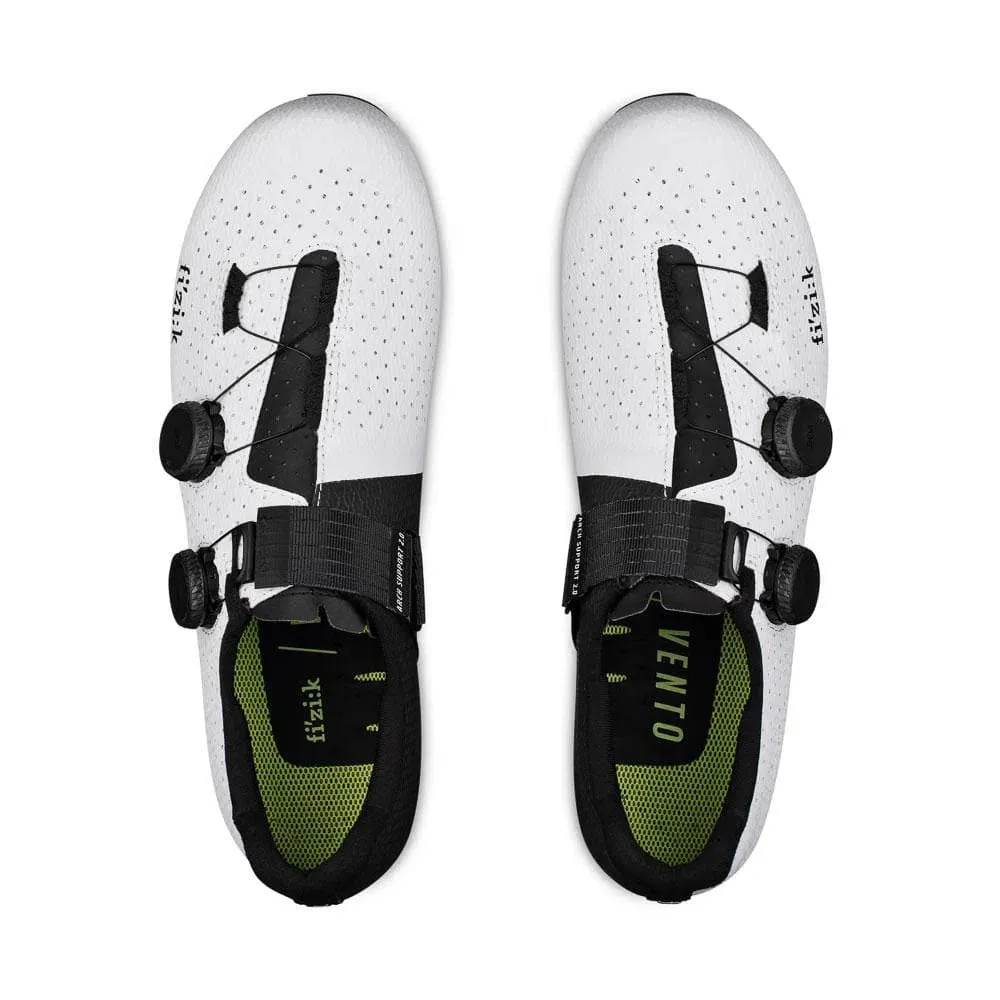 FIZIK Road Cycling Shoes Vento Stabilita Carbon - White Black