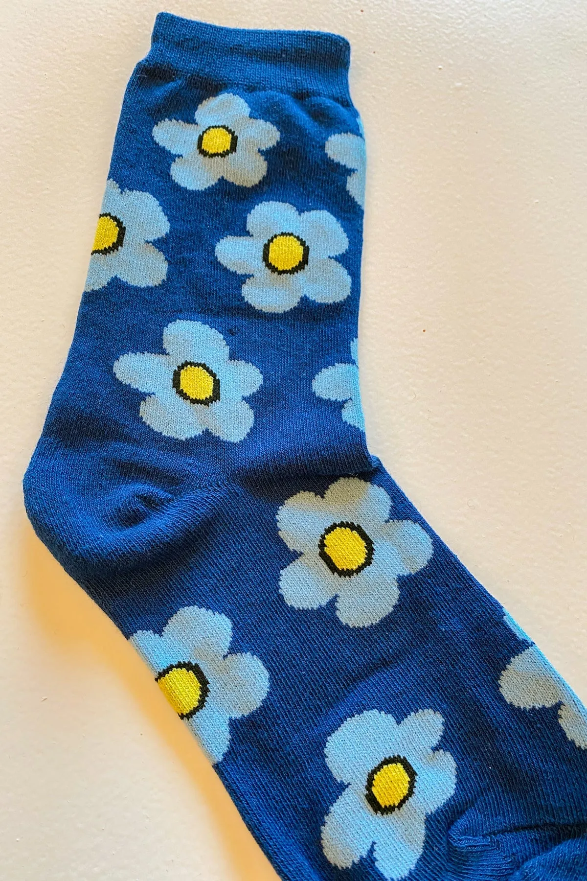 Flower Socks in Candy Blue