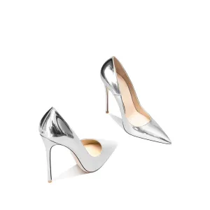 Jewel Beige Bottom Silver Heels