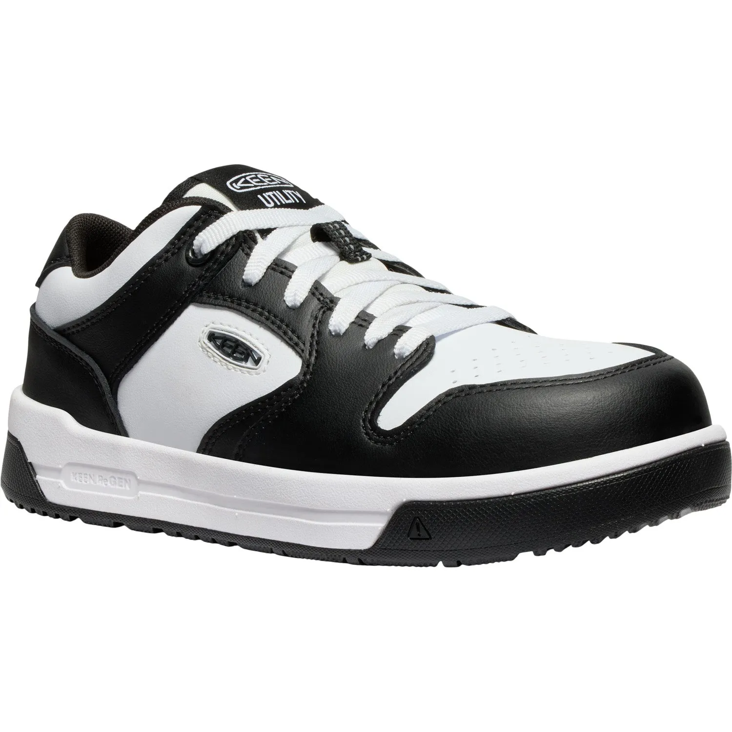 Keen Utility Womens Overton CT Star White/Black Leather Work Shoes