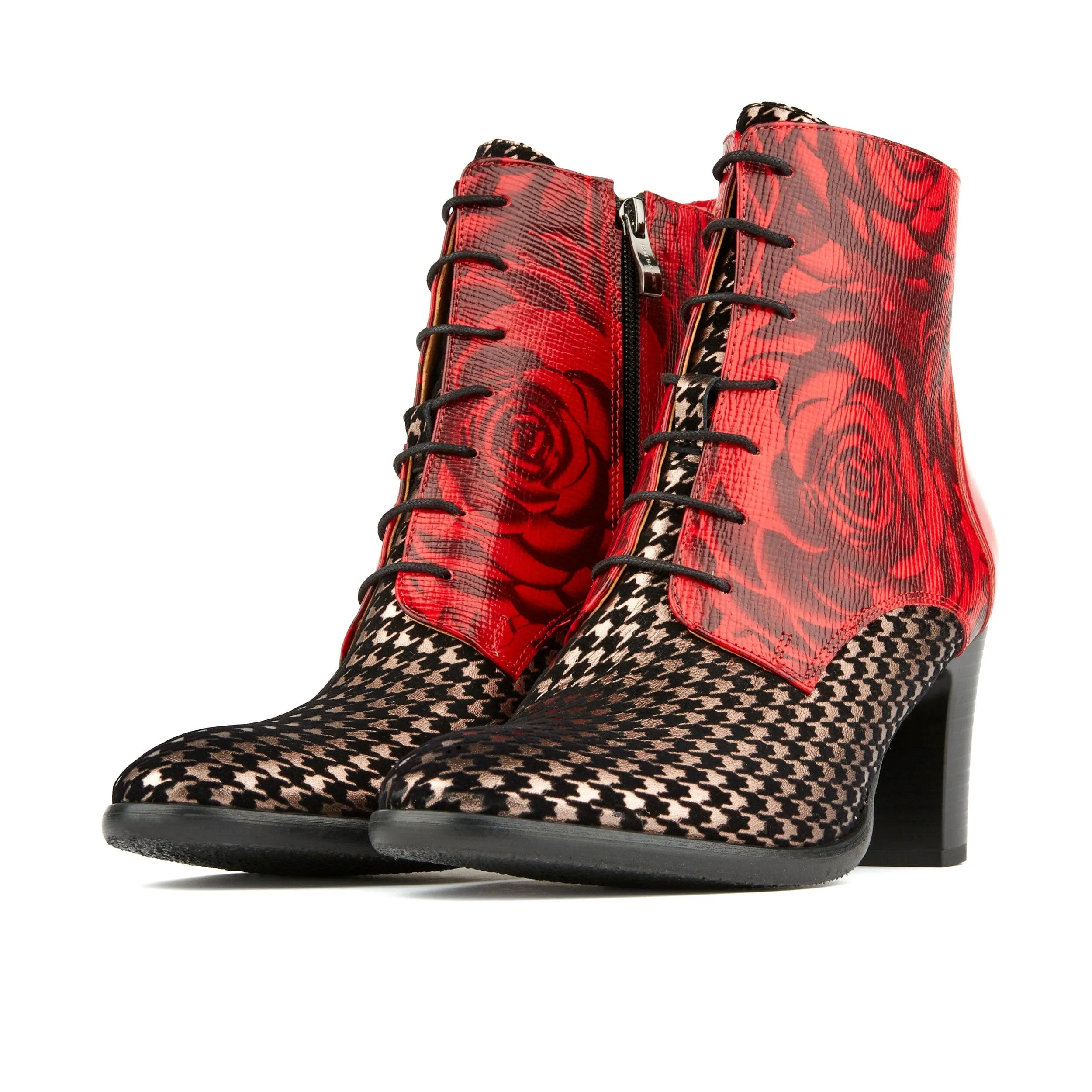 Merlin - Red Rose & Houndstooth