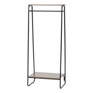 Metal Garment Rack with Wood Shelf - 2 Shelf