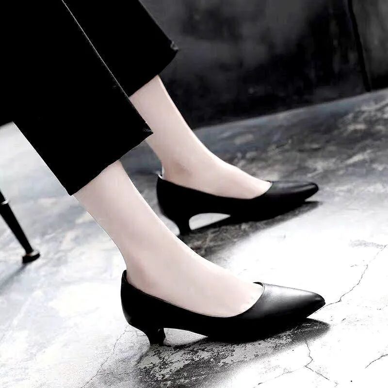 Metal Heel Cloth Bow Toe Formal Heels