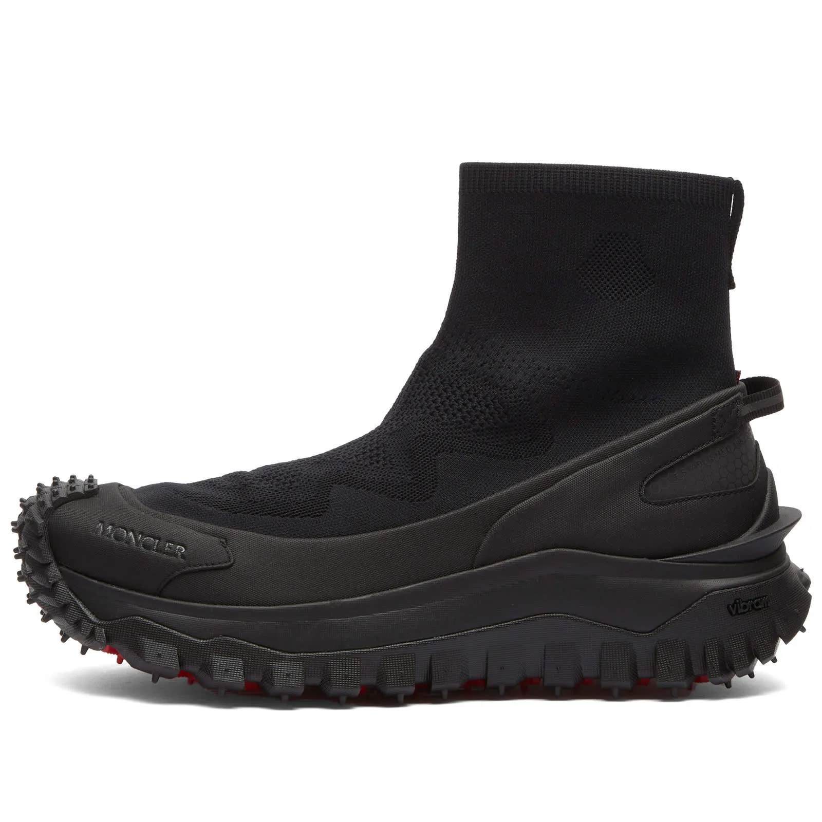 Moncler Trailgrip Knit High Top Sneakers, Black