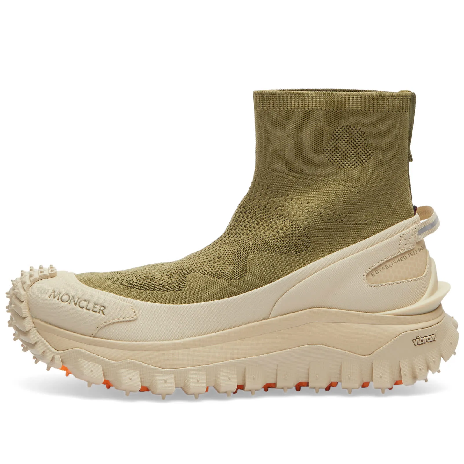 Moncler Trailgrip Knit High Top Sneakers, Green