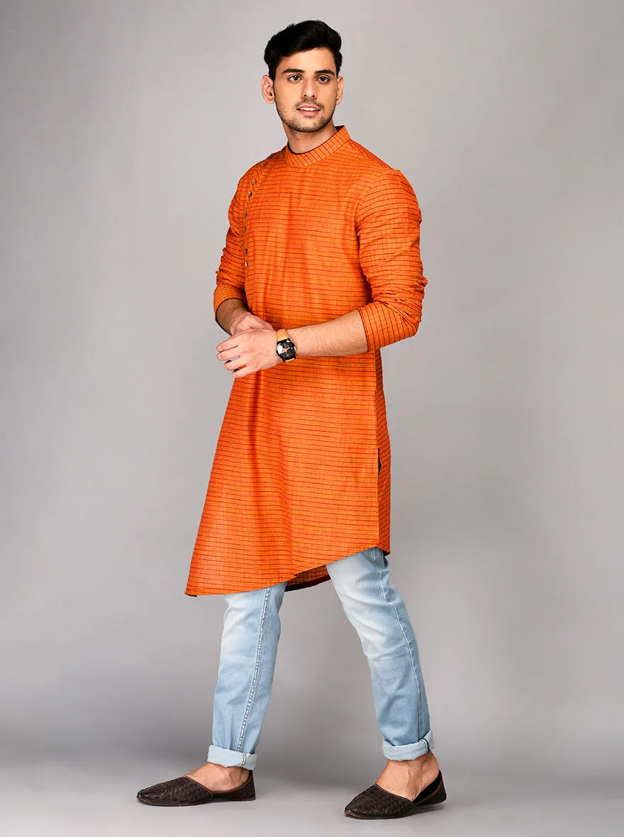 Orange Asymmetric Kurta | Azania