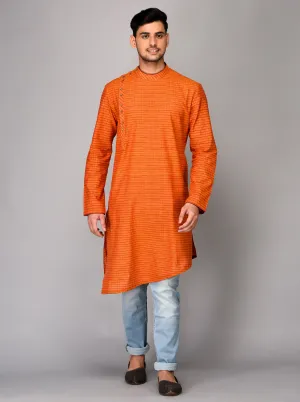 Orange Asymmetric Kurta | Azania