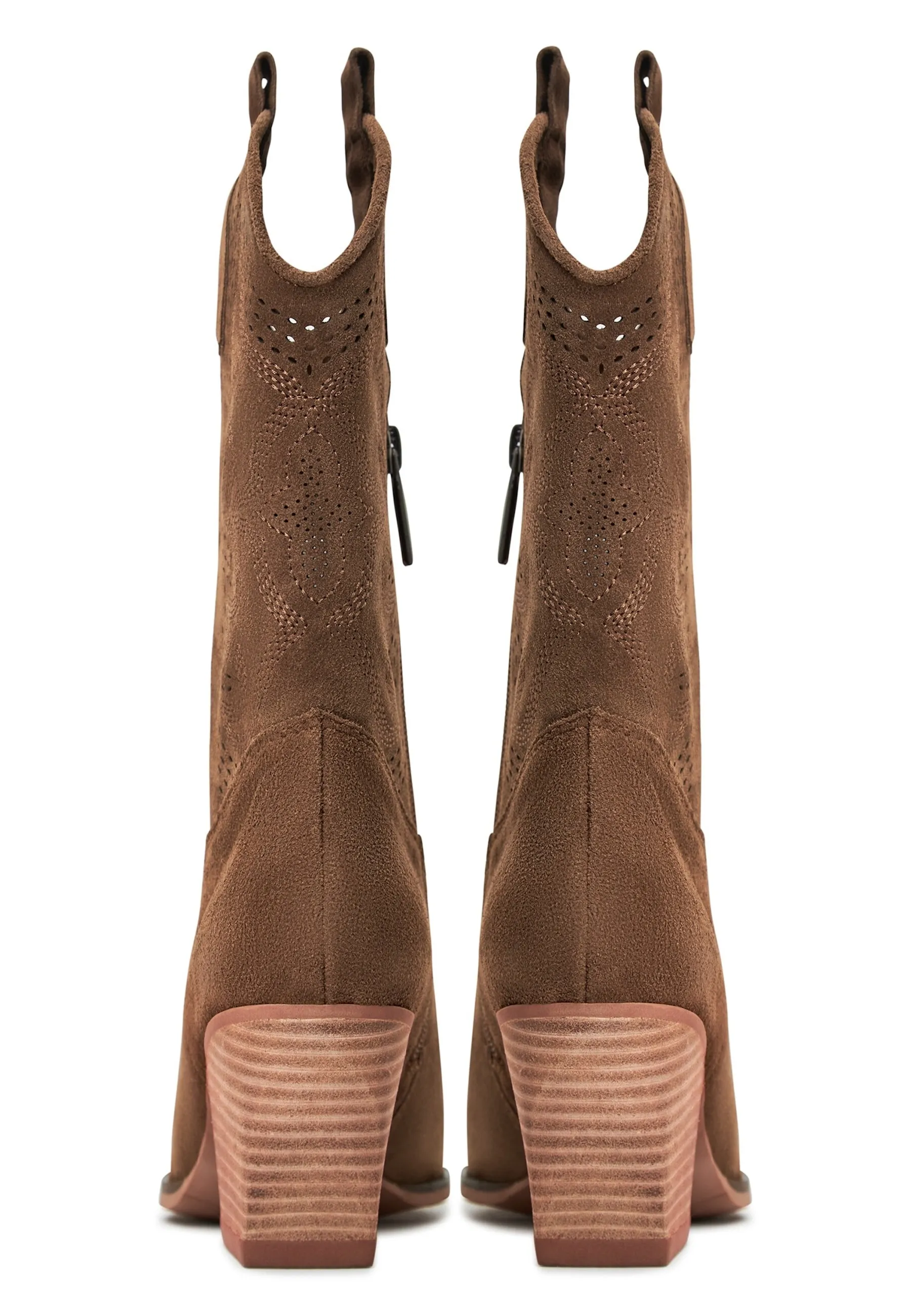 Suede Cowboy Boots Elena - Brown