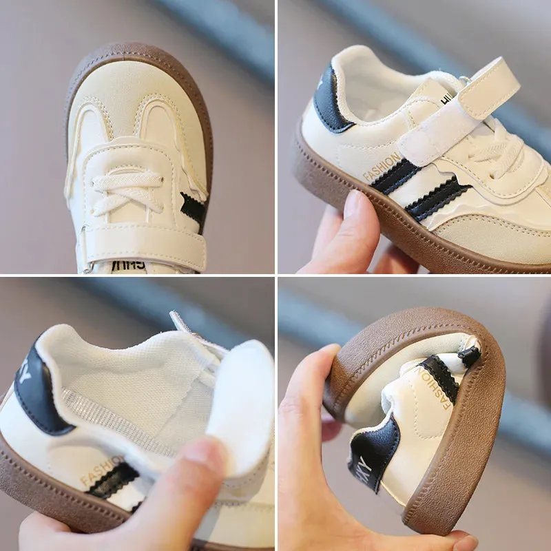 Trendy Kids Leather Sneakers, Unisex