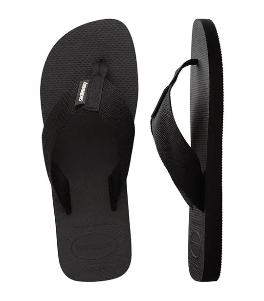 Urban Basic Material Flip Flops Black