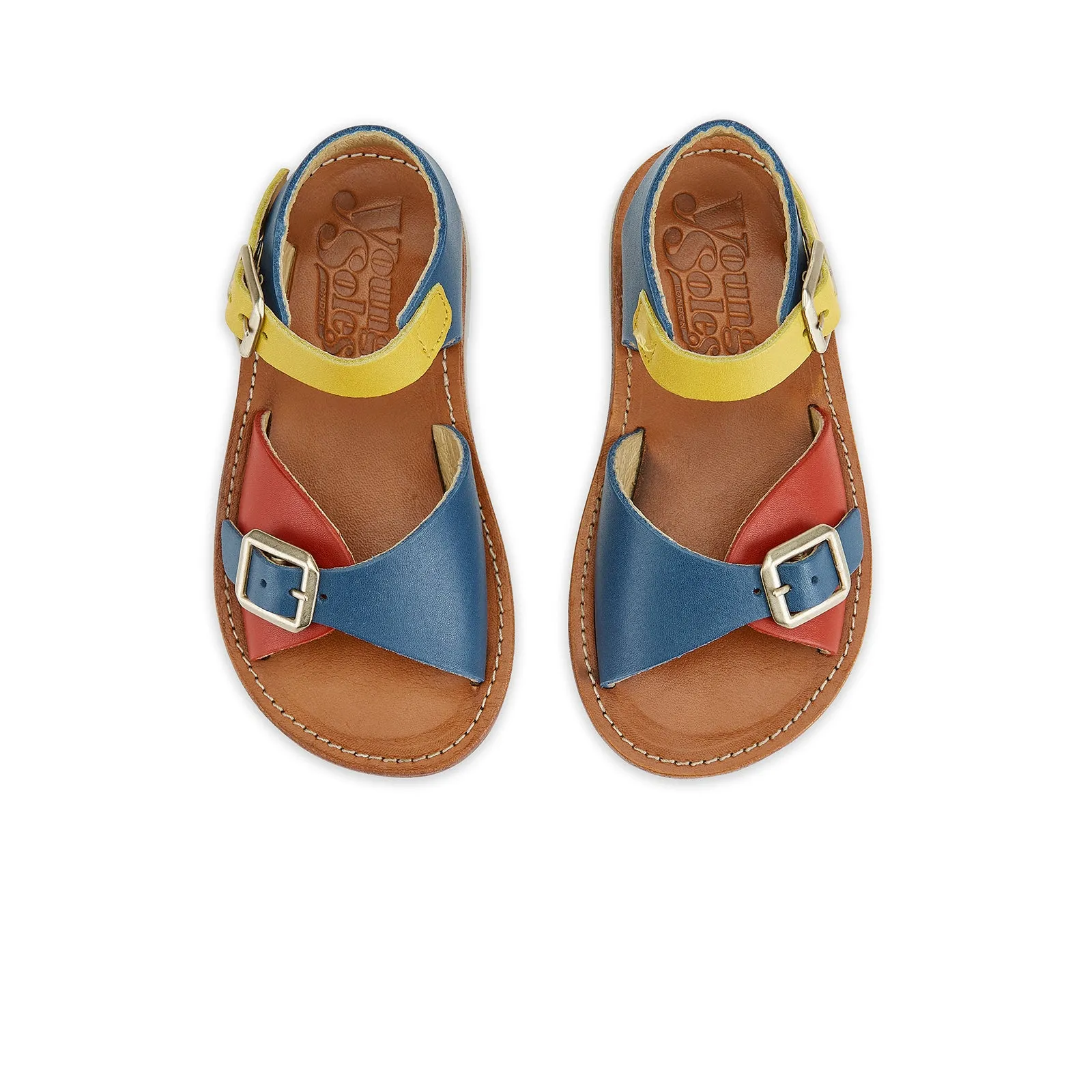 Young Soles Sonny Multi-Block Retro Sandals